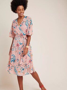 Maeve by Anthropologie Adelaide Wrap Dress – Floral – Size 1X